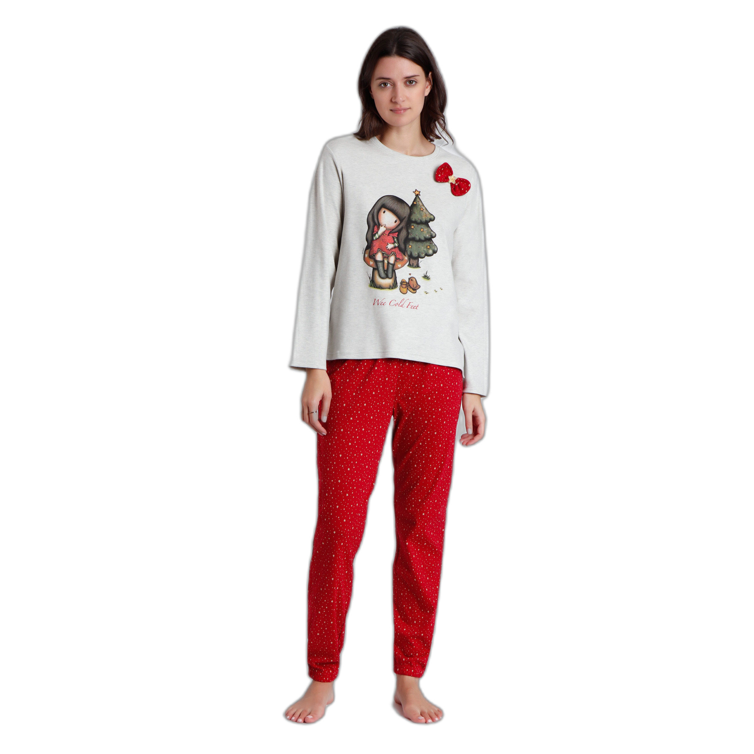 8433623736599 - Damen Langarm-Pyjama Wee Cold Feet