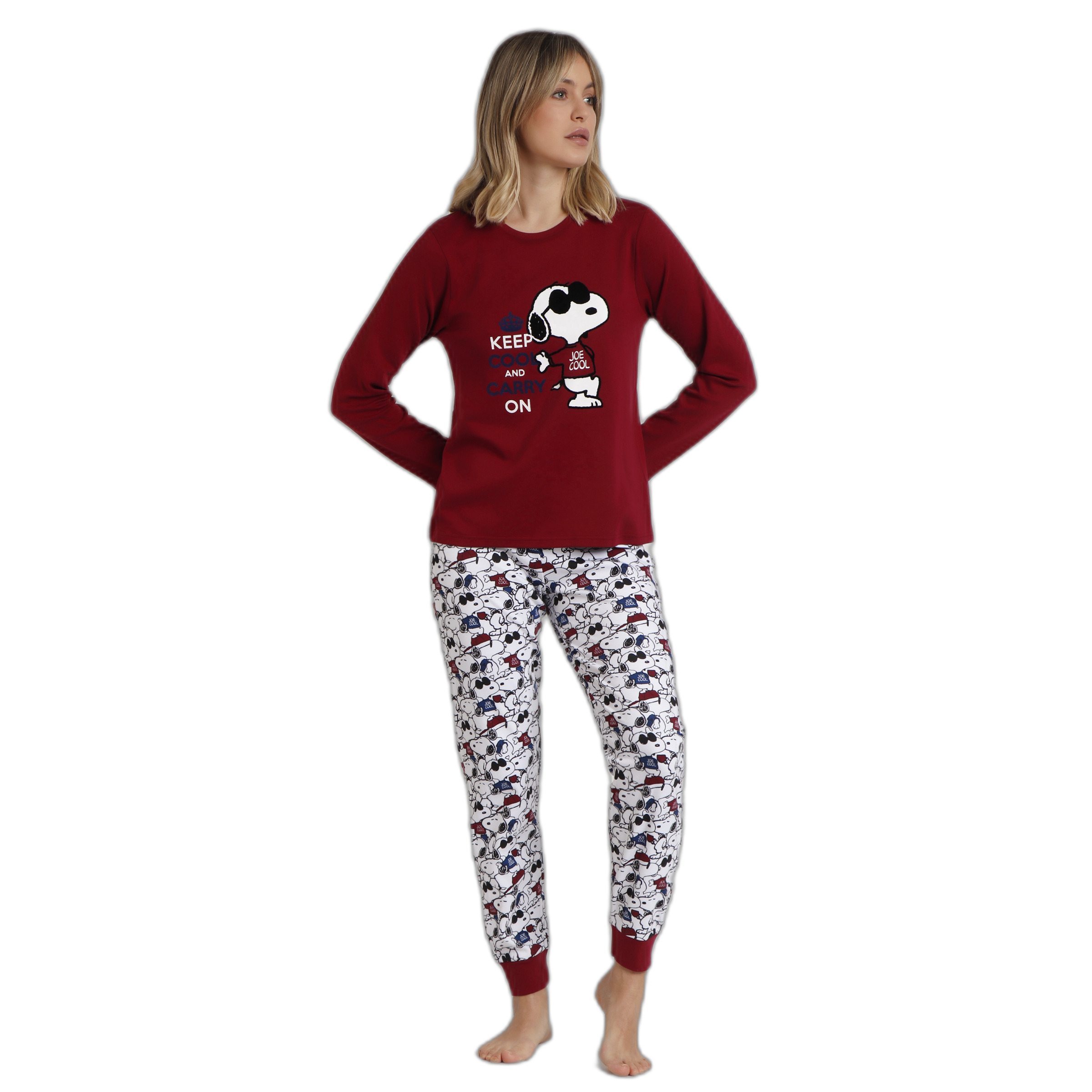 8433623789571 - Damen Langarm-Pyjama Snoopy Cool