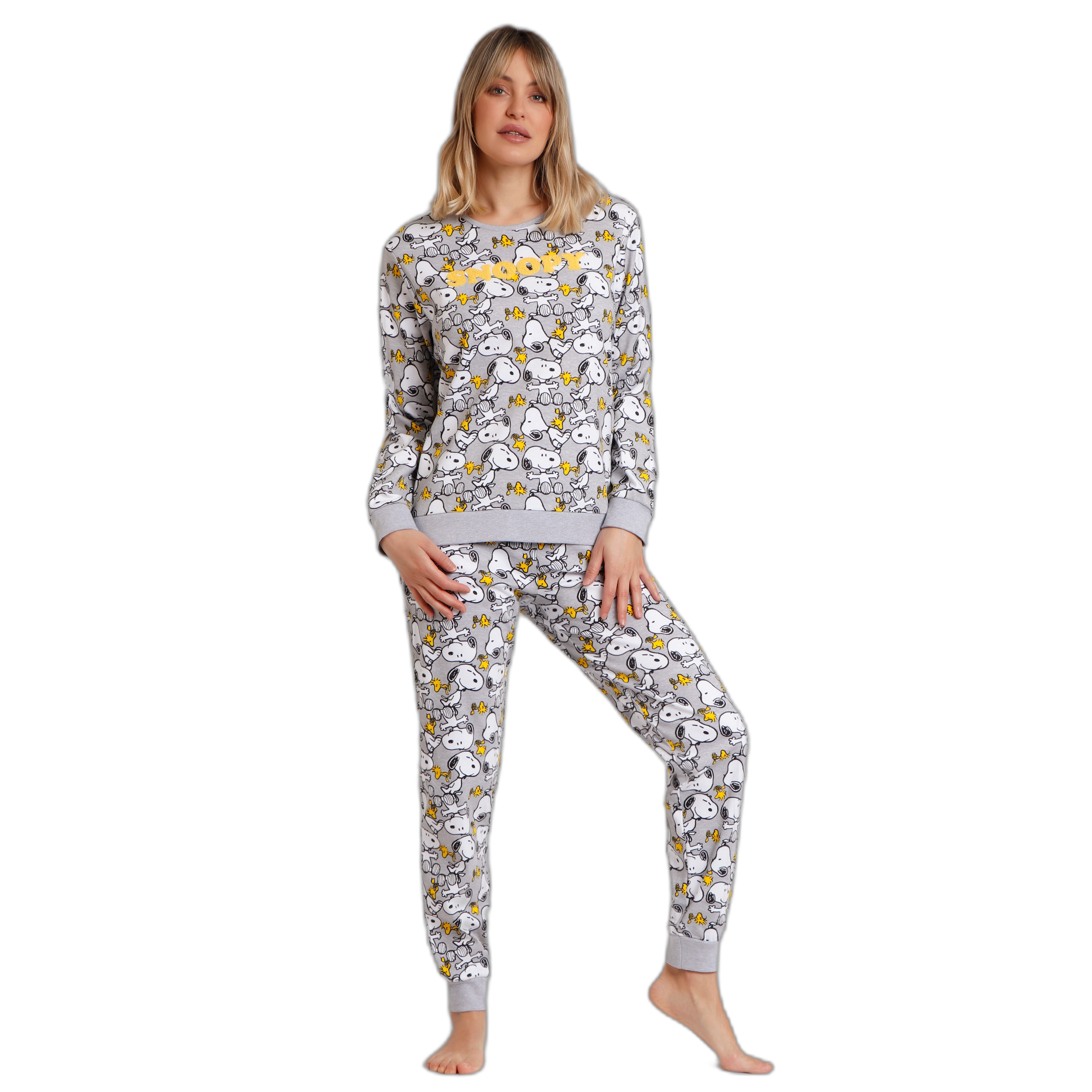 8433623789847 - Damen Pyjama mit langen Ärmeln und Print Snoopy Funny