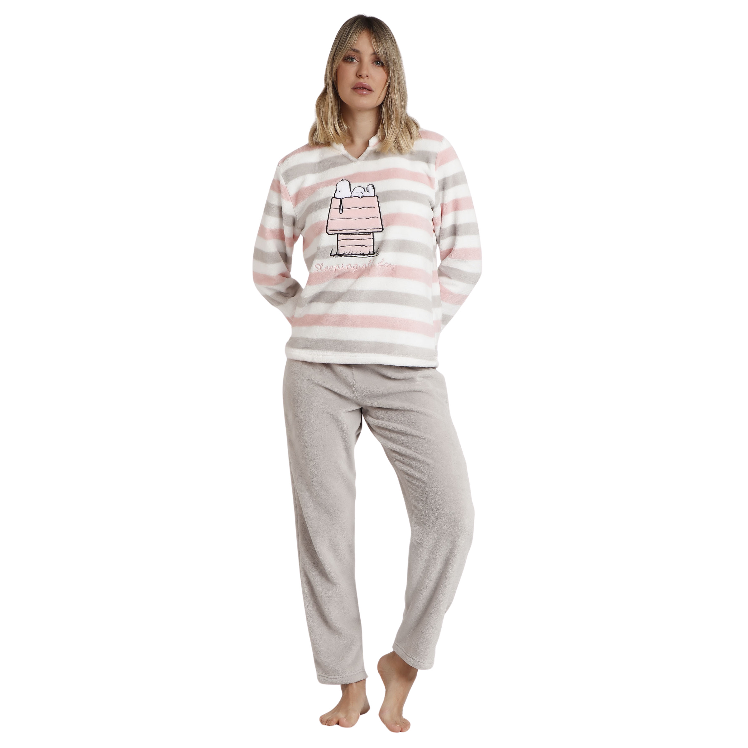 8433623793035 - Warmer Pyjama mit langen Ärmeln für Frauen Snoopy & Friends