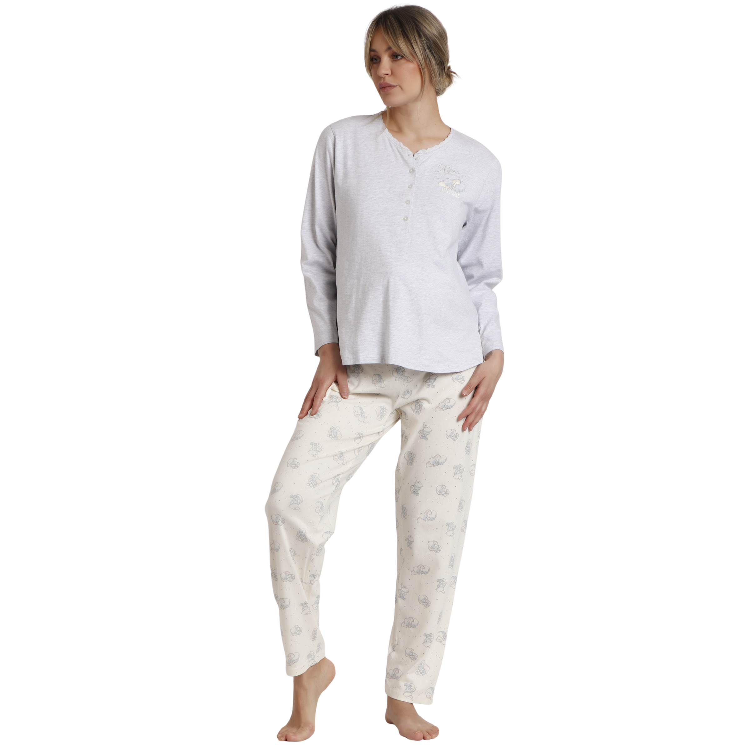 8433623811098 - Damen Langarm-Pyjama Maternity Dumbo Unique Mum