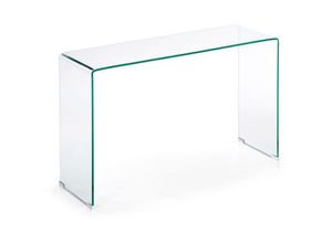 8433840276663 - Konsole Burano durchsichtig rechteckig 125 x 78 cm aus gehärtetem Glas - Kave Home