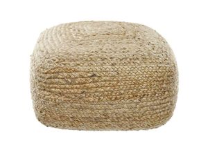 8433840398709 - Pouf Doc viereckig 50 x 50 cm aus geflochtener natürlicher Jute - Braun - Kave Home