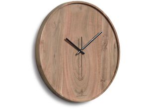 8433840674940 - Zakie runde Wanduhr aus massivem Akazienholz naturbelassen ø 30 cm - Braun - Kave Home