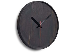 8433840674964 - Zakie runde Wanduhr aus massivem Akazienholz schwarz lackiert ø 30 cm - Schwarz - Kave Home