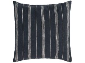 8433840675367 - Adalgisa Kissenbezug aus Baumwolle schwarz und weiß gestreift 45 x 45 cm - Schwarz - Kave Home