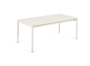 8433840683027 - Zaltana ausziehbarer Outdoor-Tisch aus Aluminium mattweißer 180 (240) x 100 cm - Kave Home