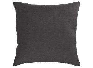 8433840700076 - Elmina Kissenbezug 100% Leinen schwarz 45 x 45 cm - Schwarz - Kave Home