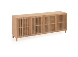 8433840706481 - - Beyla Sideboard 4 Türen massive Eiche und Furnier 180 x 715 cm FSC 100 % - Braun