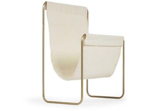 8433840707228 - Siana Zeitschriftenständer beige und goldfarbenes Metall - Beige - Kave Home