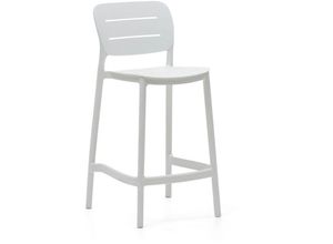 8433840746739 - Morella Outdoor-Hocker aus Kunststoff in Weiß Höhe 65 cm - Kave Home