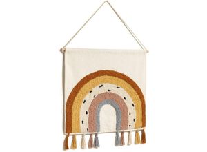 8433840755762 - Tadea Wandteppich 100% Baumwolle Regenbogen mehrfarbig 60 x 52 cm - Mehrfarbig - Kave Home