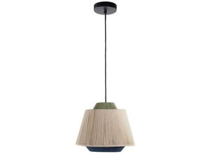 8433840758848 - - Deckenleuchte Yuvia aus Baumwolle mit Finish in Beige und Blau - Mehrfarbig