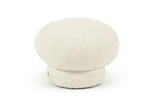 8433840764276 - Sarisha runder Pouf mit Bouclé-Bezug in Weiß ø 50 cm - Weiß - Kave Home