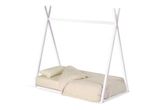 8433840764917 - Maralis Tipi-Bett aus massiver Buche mit weißem Finish für Matratze von 70 x 140 cm - Weiß - Kave Home