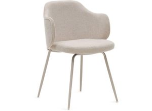 8433840785660 - Yunia Stuhl in Beige mit Stahlbeinen mit beigem Finish - Kave Home