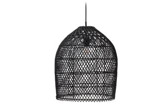 8433840791876 - - Domitila Lampenschirm für Pendelleuchte aus Rattan mit schwarzem Finish ø 44 cm - Schwarz