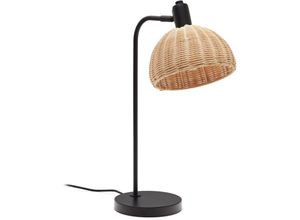 8433840841106 - Damila Tischleuchte aus schwarzem Metall und Rattan - Kave Home