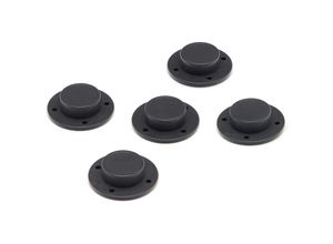 8433840875019 - - Set aus 5 verstellbaren Beinen mit Klebefläche für Litto Regal - Schwarz