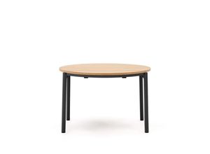 8433840883212 - Montuiri runder Ausziehtisch Eichenfurnier Stahlbeine mit schwarzem Finish ø 120 (200) cm - Kave Home