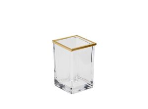 8433840883571 - Soanet Glas- und Metall-Zahnbürstenhalter mit Goldfinish - Kave Home