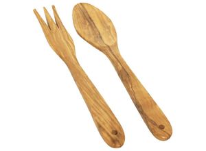 8433933001448 - Es serviert Küchensalate Abgedeckte Set 2 Einheiten Braune Utensilien 5x25x2cm 144 - Signes Grimalt