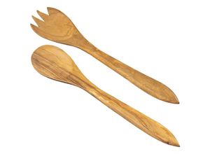 8433933001554 - Es serviert Küchensalate Abgedeckte Set 2 Einheiten Braune Utensilien 7x34x2cm 155 - Signes Grimalt