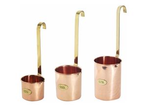 8433933057407 - Küchenutensilien Spiel 3 PCs Litro Copper 3U Silver Utensils 9x9x29cm 5740 - Signes Grimalt