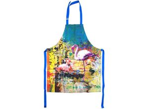 8433933140253 - Schrotküche Multicolor Textile Flamingo Apron 60x80x1cm 14025 - Signes Grimalt