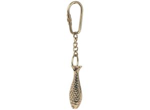 8433933193396 - Schlüsselbunddekoration Golden Nautical Fish Whistle Schlüsselbund 2x12x1cm 19339 - Dorado - Signes Grimalt