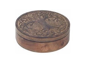 8433933227299 - Signes Grimalt - Kasten- und Juwelierdekoration Round Box Life Tree Boxen und Juweliere braun 20x20x6cm 22729 - Marrón