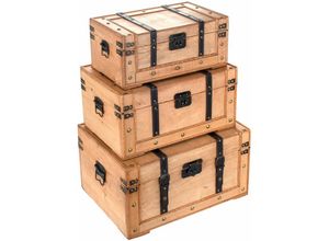 8433933232200 - Signes Grimalt - Kasten- und Juwelierdekoration Set 3 Sets Set 3 u -Boxen und braune Juden 37x50x28cm 23220 - Marrón