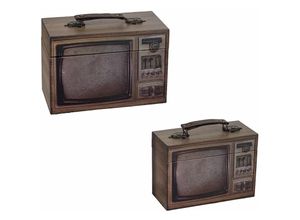 8433933241844 - Signes Grimalt - Kasten- und Juwelierdekoration tv Box 2 u Boxen und Juweliere Brown 12x24x17cm 24184 - Marrón