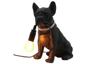 8433933274149 - Fußlampenmöbel Französische Bulldoggenlampen schwarz 15x25x29cm 27414 - Negro - Signes Grimalt