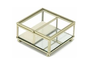 8433933277829 - Dekorationsbox Organisation von Schmuckschachteln und Goldjuwelen 6x10x10cm 27782 - Dorado - Signes Grimalt