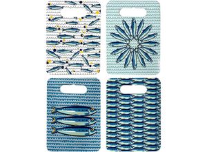 8433933293096 - Signes Grimalt - Numbamantel -Küche Salvamantel Fish 4U Salvamanteles Blue 18x24x1cm 29309 - Azul