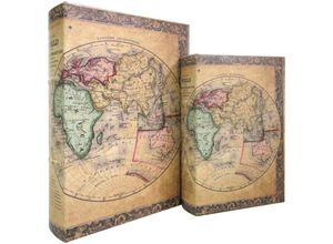 8433933295199 - Signes Grimalt - Buchkästen Dekoration Boxen Buch World 2U Boxen Brigon Board 7x21x30cm 29519 - Marrón