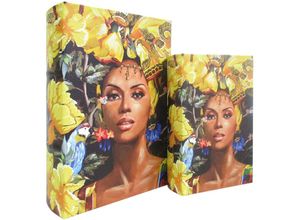 8433933295250 - Signes Grimalt Buchkästen Dekoration Boxen Frida 2U Boxen Yellow Book 7x18x27cm 29525 - Amarillo