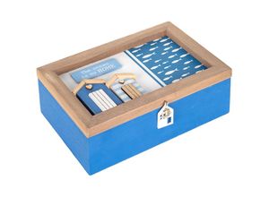 8433933298640 - Signes Grimalt - Küchenbox Blue Beach te Tea Organizer 16x24x8cm 29864 - Azul