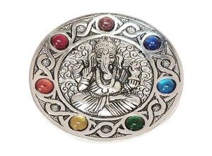 8433933304631 - Chakra Ganesh Platon ergänzt Natura Runde Silberschale - 1x11x11cm - Signes Grimalt