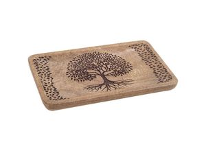 8433933309285 - Life Tree Display Tabletts Rechteckige braune Platte - 3x25x15cm - Signes Grimalt