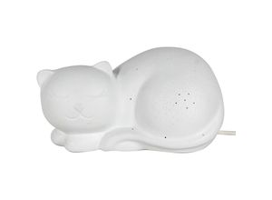 8433933313954 - Signes Grimalt Cat Lamps Lampe Weiße Tischlampe - 14x25x14cm - Blanco