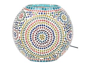 8433933323762 - Signes Grimalt - Ovale mehrfarbige Tisch-Mosaiklampe – 13 x 25 x 25 cm - Multicolor