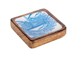 8433933328637 - Signes Grimalt - Quadratische Fischplattenboxen und Tabletts Quadratischer blauer Teller – 3 x 10 x 10 cm