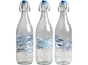 8433933338186 - Signes Grimalt Flasche mit Deckel 3 HE transparente Utensilien – 32 x 9 x 9 cm für die Küche - Transparente