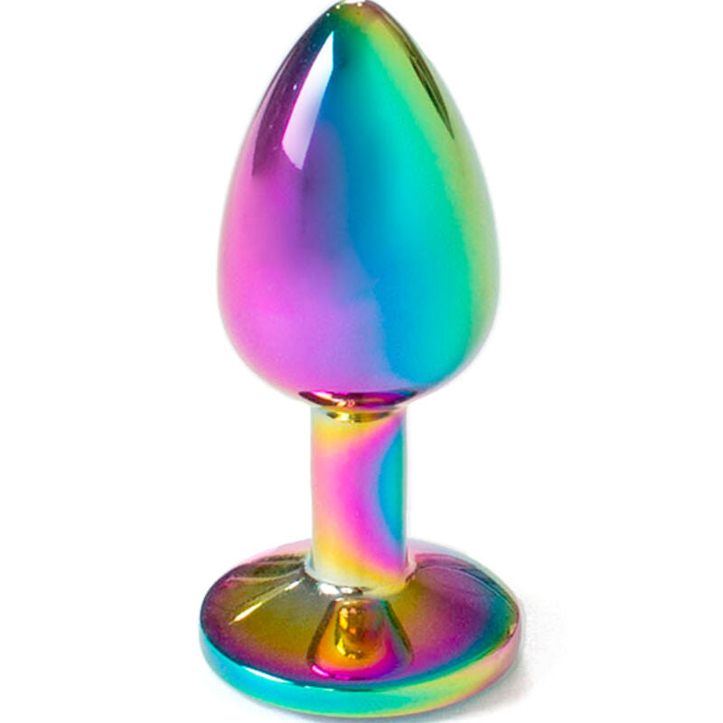 8434013461541 - SECRETPLAY - BUTT PLUG AUS METALL REGENBOGEN KLEINE GRÖSSE 7 CM