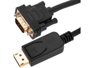 8434185377015 - Cablemarkt - Kabel DisplayPort-Stecker auf VGA-Stecker 2 m schwarz