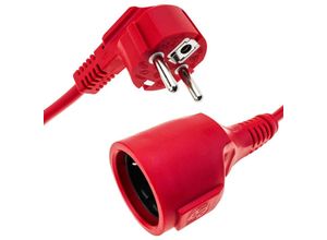 8434185377633 - Elektrisches Verlängerungskabel 15 m Schuko-Stecker auf Schuko-Buchse rote Farbe - Cablemarkt