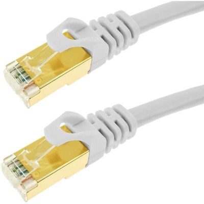 8434185381524 - Ethernet-Netzwerkkabel Typ lan sftp RJ45 weiße Farbe 25 cm - Cablemarkt