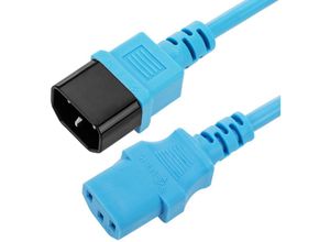 8434185382187 - Elektrisches blaues Kabel von IEC60320 C13 zu C14 Netzteil 3m - Cablemarkt